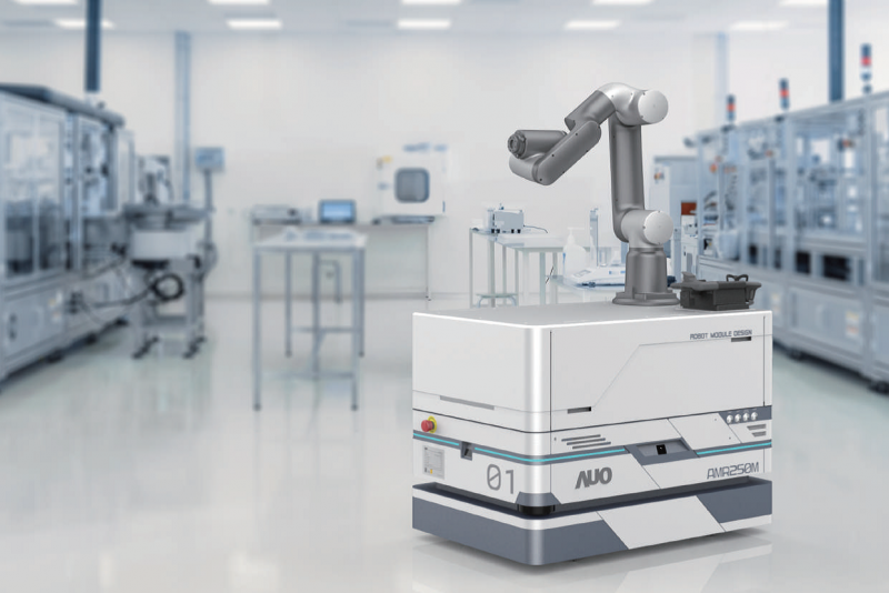 东升国际整合AI人工智慧、IoT物聯網與Cloud雲端平台服務，開發模組化AMR 250M自主移動機器人，滿足多元自動化生產需求，在智慧工廠中扮演著串接和搬運的角色